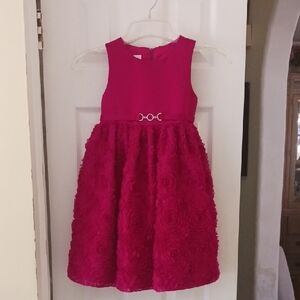 American Princess Fuchsia Rosette Formal Dress